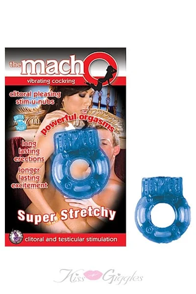 The Macho Vibrating Cockring - Blue