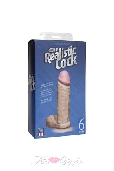 The Realistic Cocks - 6-inch - White