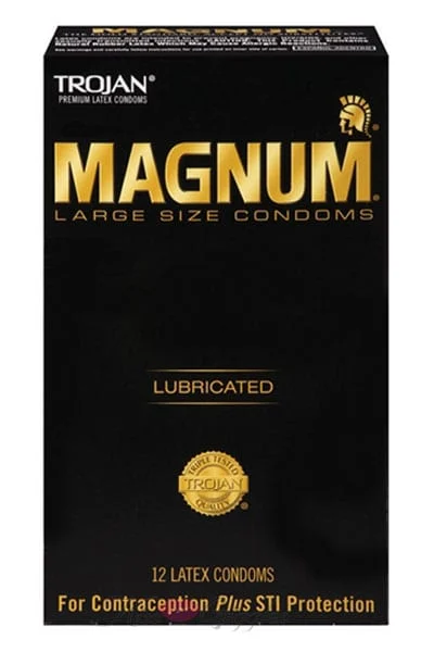 Trojan Magnum Large Condoms - 12 Pack TJ64212