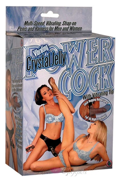 Vibrating Crystal Jelly Power Cock - Lavender