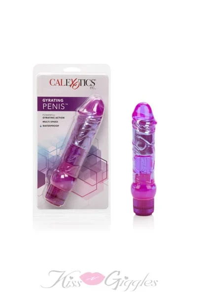 Waterproof Crystalessence Gyrating Penis - Purple
