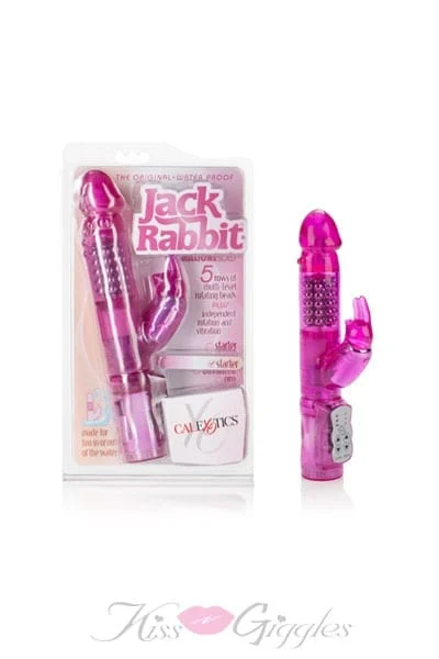 Waterproof Jack Rabbit Vibe - 5 levels of rotation action - Pink
