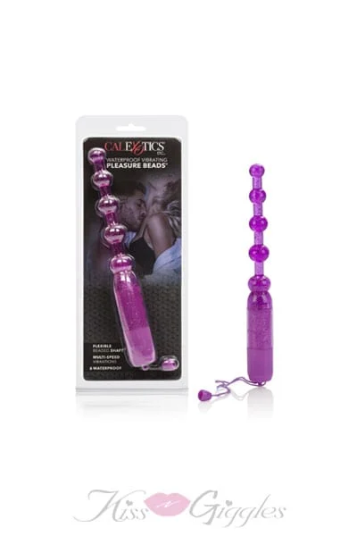 Waterproof Vibrating Pleasure Beads - Purple