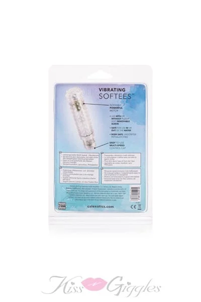 Waterproof vibrating softees stimulator - clear