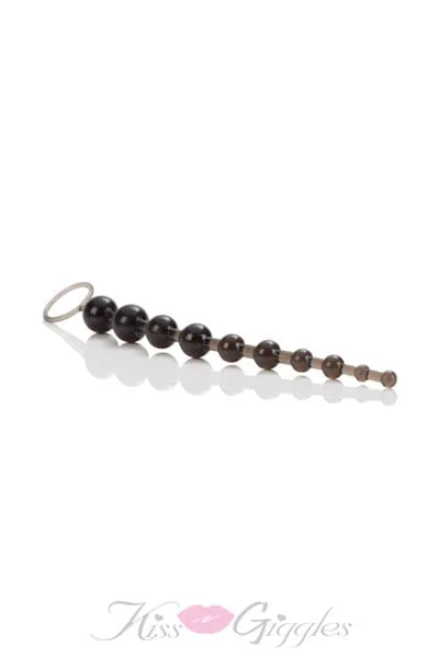 X-10 anal beads - easy to use anal pleasure - black