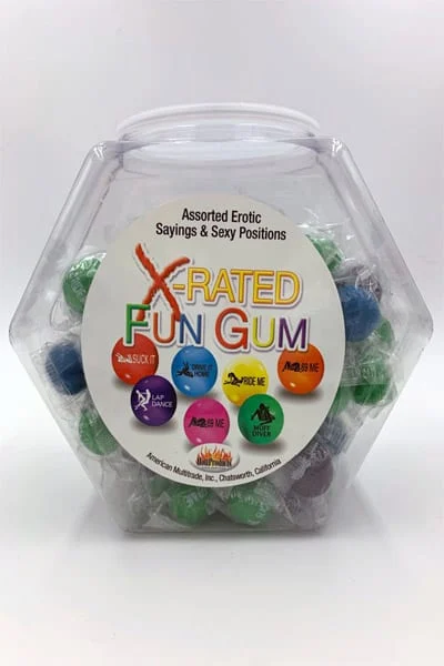 X-Rated Fun Gum Assorted 90 Pc Display