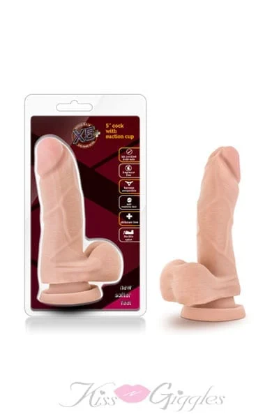 X5 5 Inch Hypoallergenic Dildo With Suction Cup And Flexible Spine