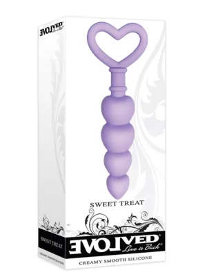 Silicone Anal Beads with Heart-Shaped Handle - Sweet Treat