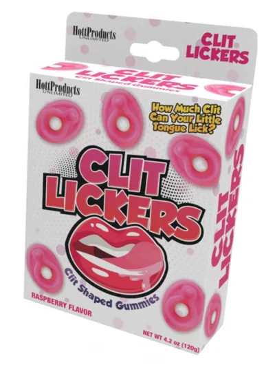 Clit Lickers Raspberry Flavors Clitoral Shaped Gummies - 4.2oz