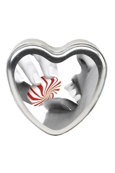 Mint Flavor Massage Edible Heart Candle Sex Massage Oils - 4 Oz.