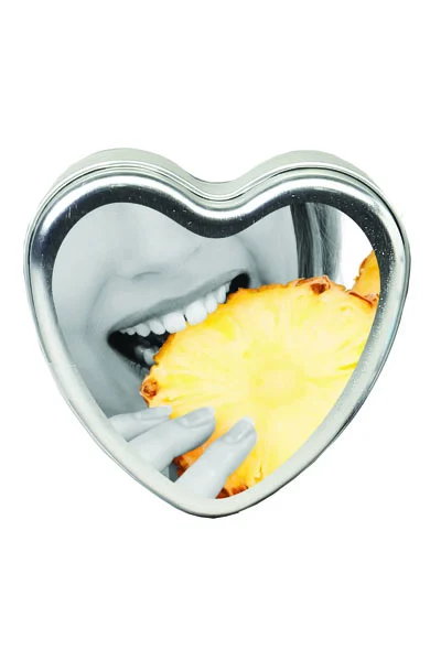 Pineapple Flavor Massage Edible Heart Candle Sex Massage Oils - 4 Oz