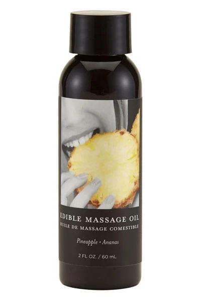 Pineapple Edible Massage Oil with Skin Conditioning 2 Oz Bottle