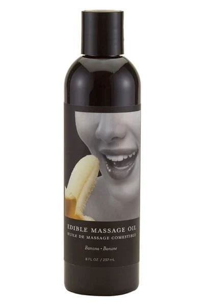 Banana Edible Massage Oil with Skin Conditioning 8 Oz Bottle