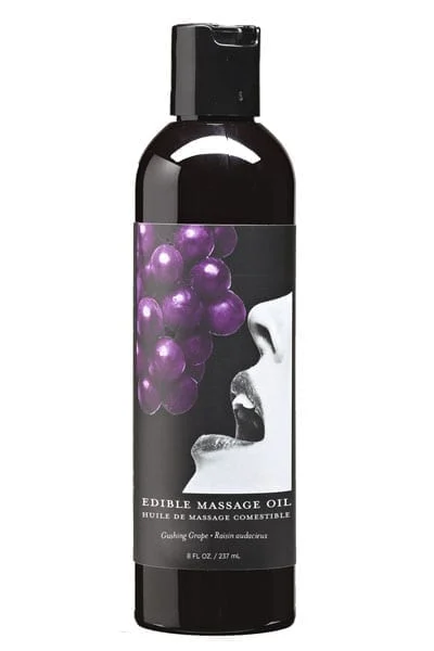 Grape Edible Massage Oil with Skin Conditioning 8 Oz Bottle