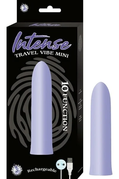 Travel Size Vibrator Clitoral Stimulator w 10 Functions - Lavender