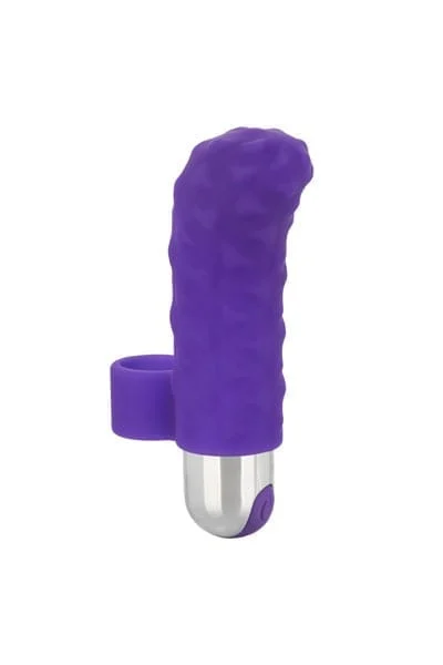 10 Function Bullet Vibrator Rechargeable Finger Teaser - Purple