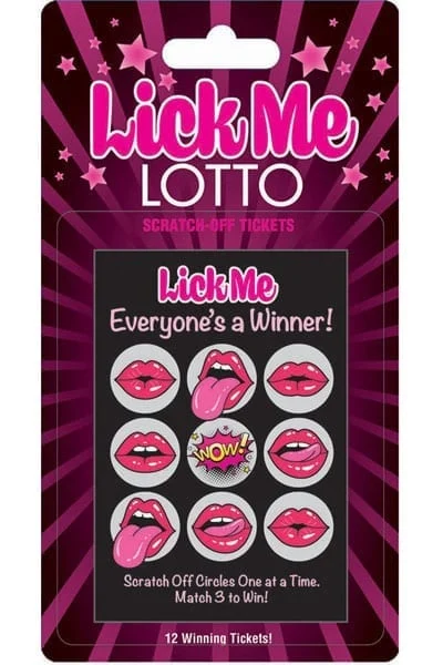 Lick Me Lotto 12 Winning Tickets! - Drinking Games Party Supplies