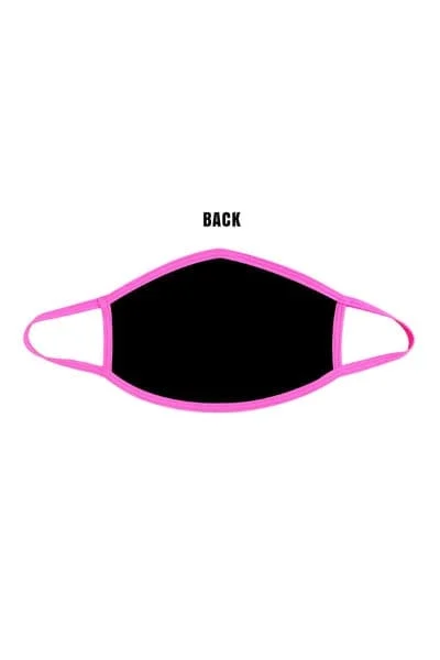 Pinktricity Neon Uv Dust Face Mask with Pink Elastic Trim