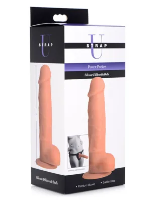 7 Inch Dildo Realistic Cock with Balls & Suction Cup - Light Skin