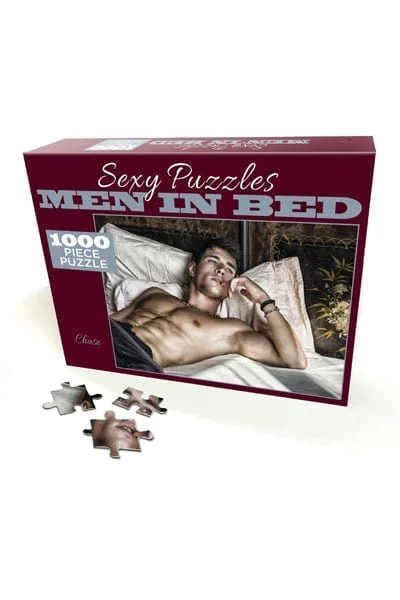 1000 Piece Puzzle Sexy Men in Bed Bachelorette Party Supplies Chase
