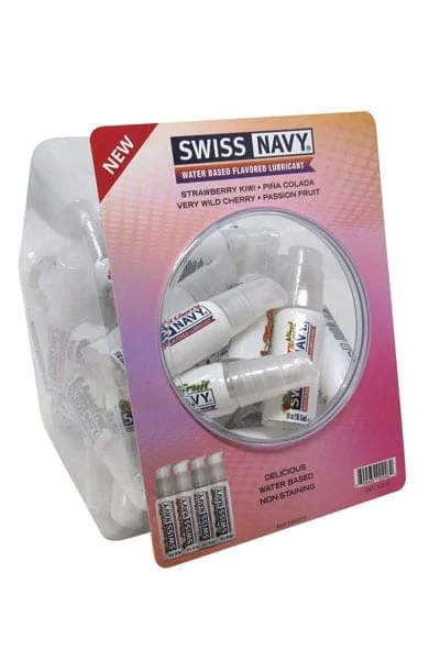 Water Base Flavored Lubricant Swiss Navy 1oz 50ct Fishbowl