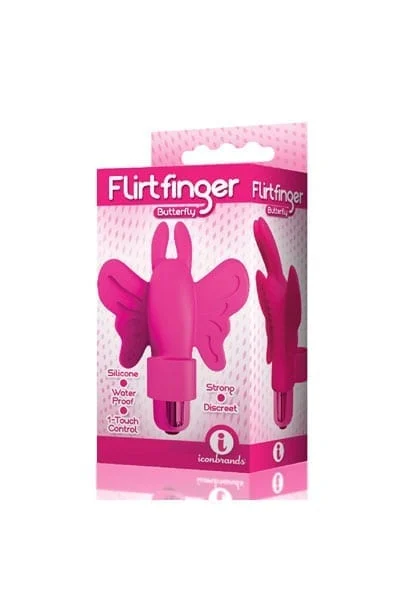 The 9's Butterfly Finger Bullet Vibrator Clit Stimulator - Pink