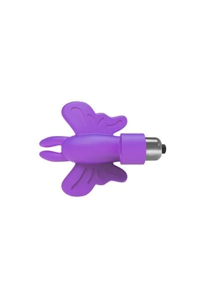 The 9's Butterfly Finger Bullet Vibrator Clit Stimulator - Purple
