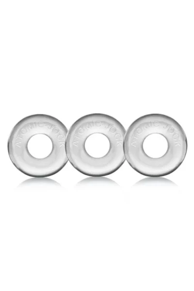 3-Pack Clear Cockrings for Longer Erections - Oxballs Map