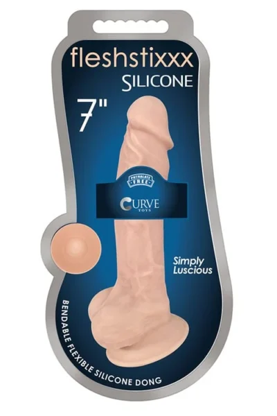 7 Inch Realistic Cock with Balls & Suction Cup Base Dildo - Vanilla