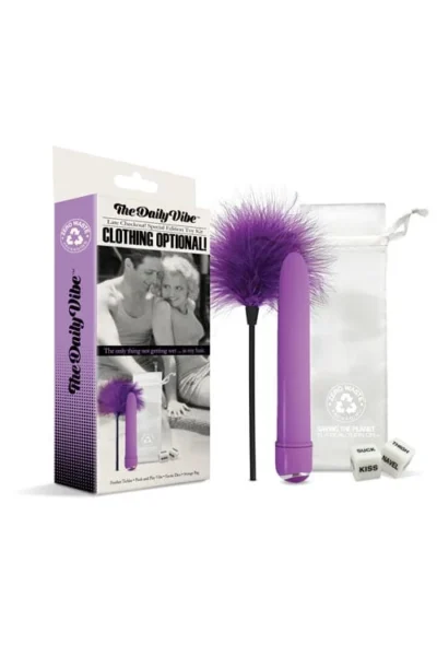 Couples Sex Toy Kit Feather Tickler Vibrator & Erotic Dice