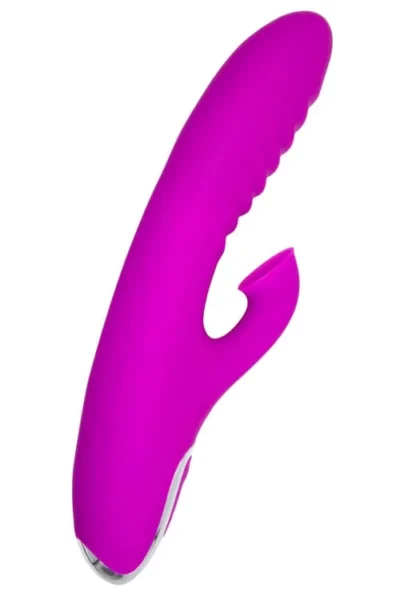 Dual Motor G-Spot Rabbit Vibrator with Clitoral Suction - Berry