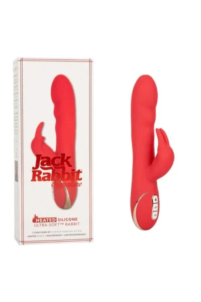Heated Silicone Rabbit Vibrator Clit Stimulator Jack Rabbit