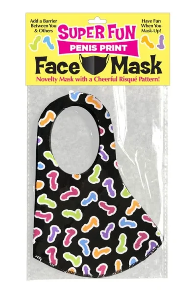 Novelty face mask with super fun penis print fun face masks
