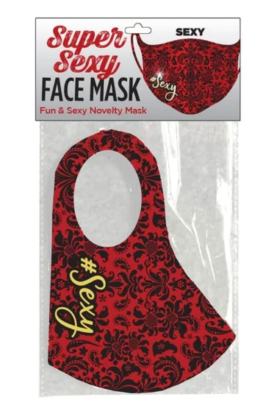 Novelty super sexy face mask you are hot for fun! - red & black