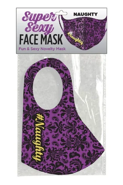 Novelty super sexy naughty face mask - purple & black