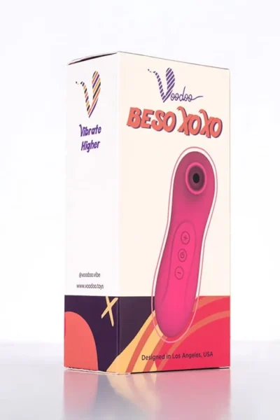 Quiet Suction Clitoral Stimulator Voodoo Beso Xoxo - Pink