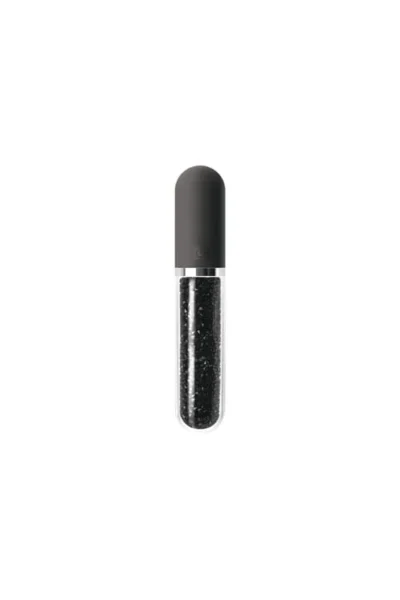 Rechargable Mini Vibrator Clit Massager Glass Vibrator - Black