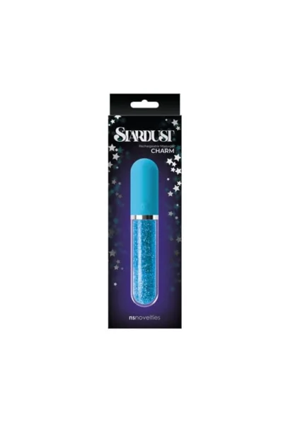 Rechargable Mini Vibrator Clit Massager Glass Vibrator - Blue