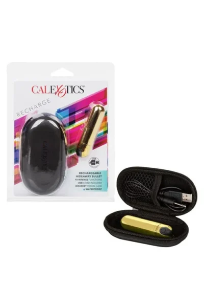 Rechargeable Bullet Vibrator with Travel Carry Case - Gold