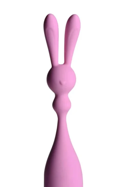 Slim Clitoral Vibrators Soft Bunny Shaped Silicone Vibrator - Pink