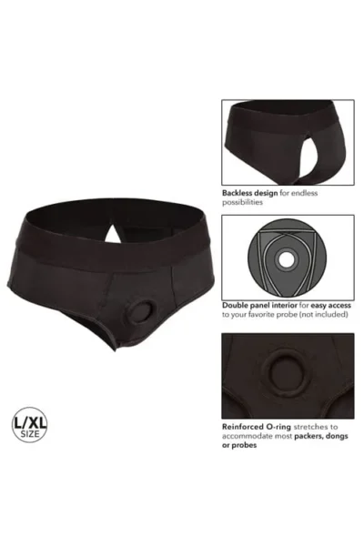 Ultra-Comfortable Harness Boundless Backless Brief - L/XL - Black