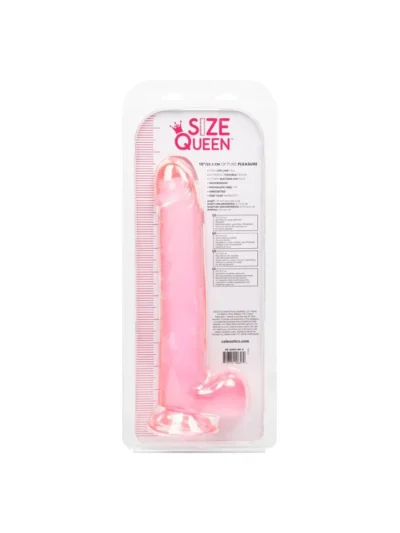 10 Inch Dildo Realistic Cock with Balls & Suction Cup Base - Pink