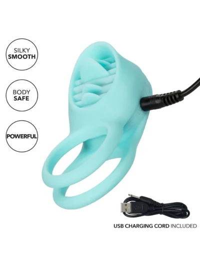 12 Functions Cock Ring with French Kiss Clitoral Stimulation Enhancer