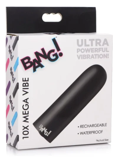 3.5 Inch Mega Bullet Vibrator Clit & Vagina Stimulator - Black