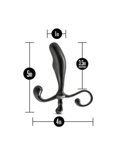 3.5 Inches Curved Prostate Stimulator P-spot Orgasms - Black