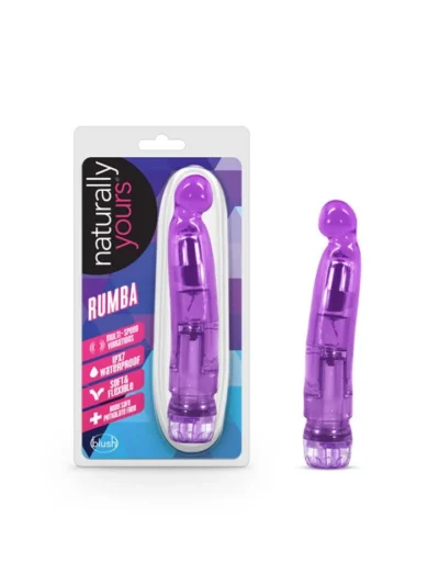 5.75 Inches Curved Vibrator Soft Realistic Feel - Rumba - Purple