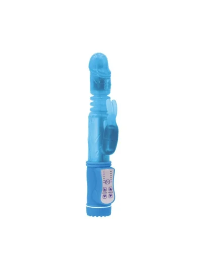 5 Inch Thrusting Rabbit Vibrator Stimulator Glow-In-The-Dark Blue