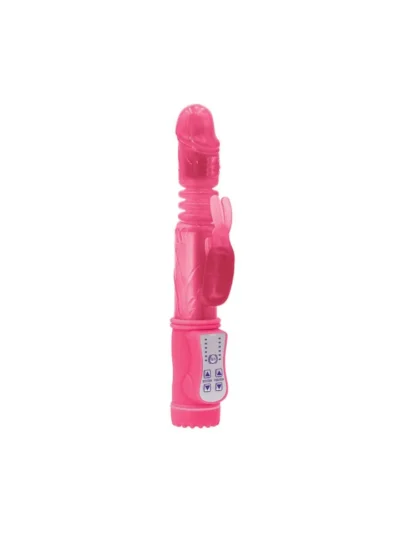 5 Inch Thrusting Rabbit Vibrator Stimulator Glow-In-The-Dark Pink