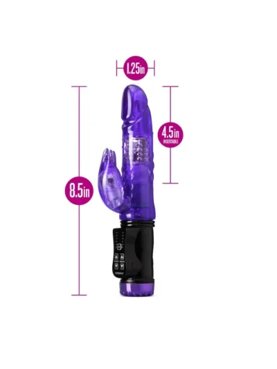 5 Inches Flutter Rabbit Vibrator Vagina & Clit Stimulator - Purple