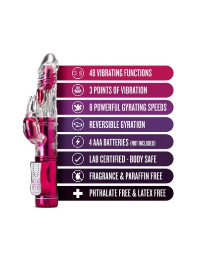 5 Inches Frisky Rabbit Vibrator Vagina & Clit Stimulator - Pink